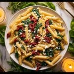 Pasta with Spinach and Feta Cheese Recipe