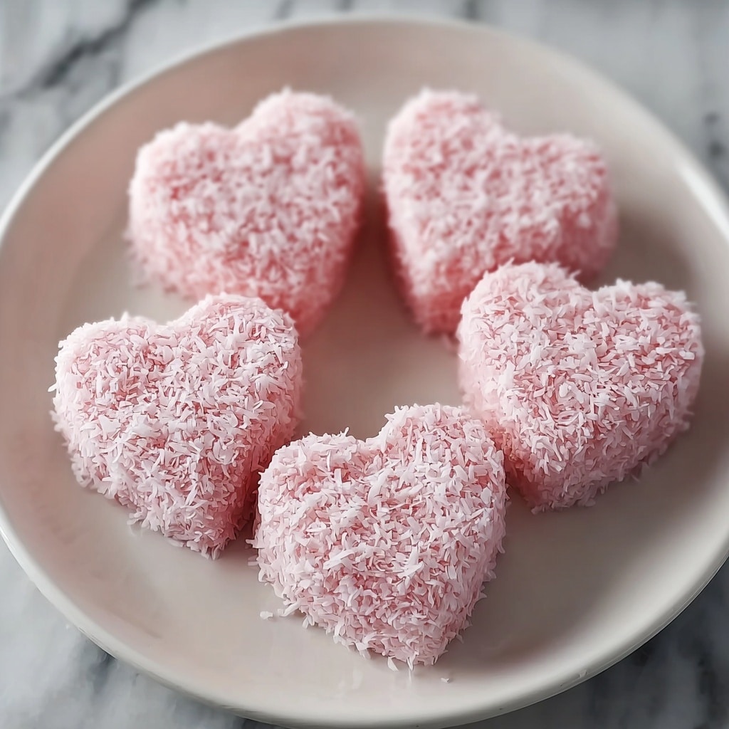 Pink Creamy Coconut Hearts Recipe