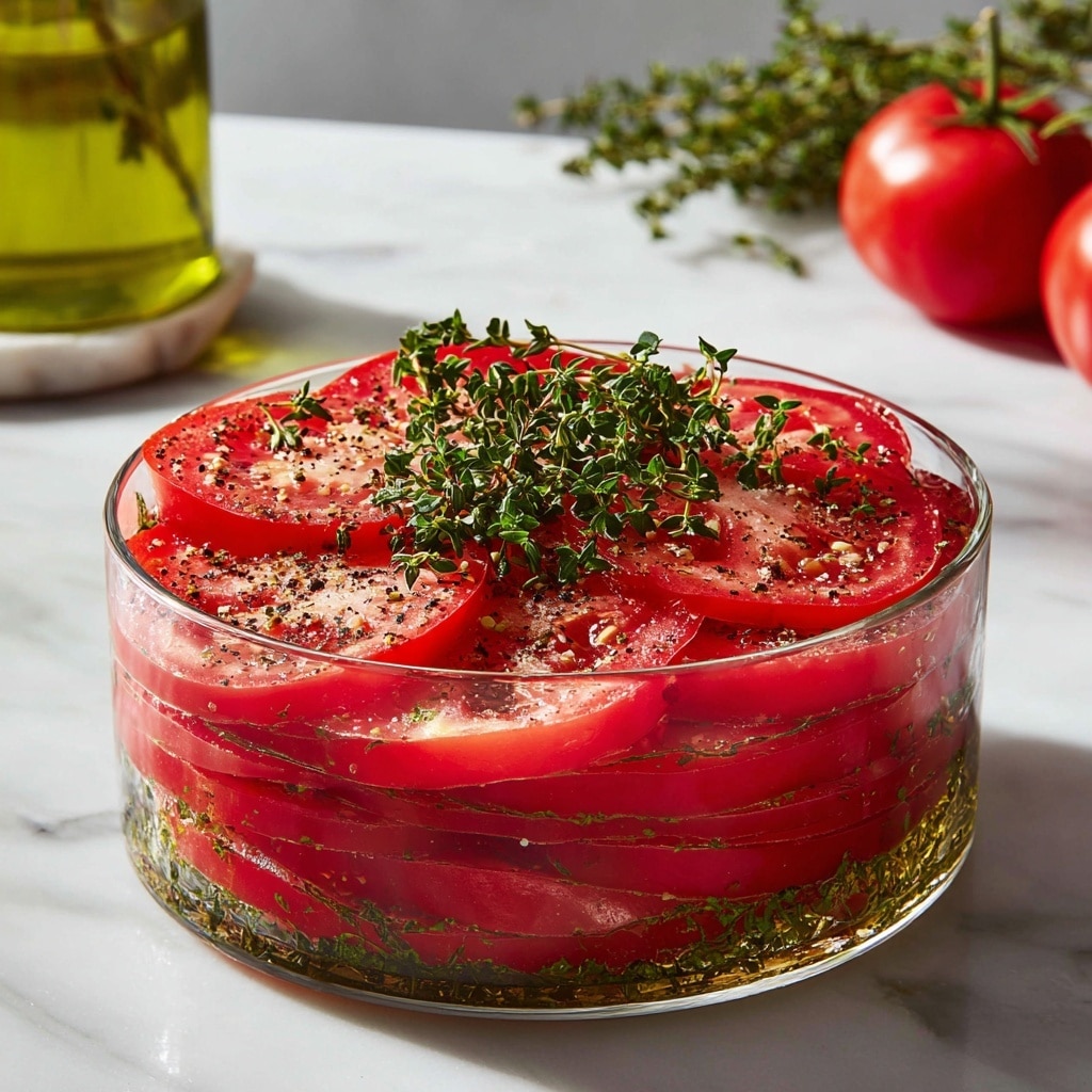 Easy Marinated Tomatoes Recipe - Recipe Image