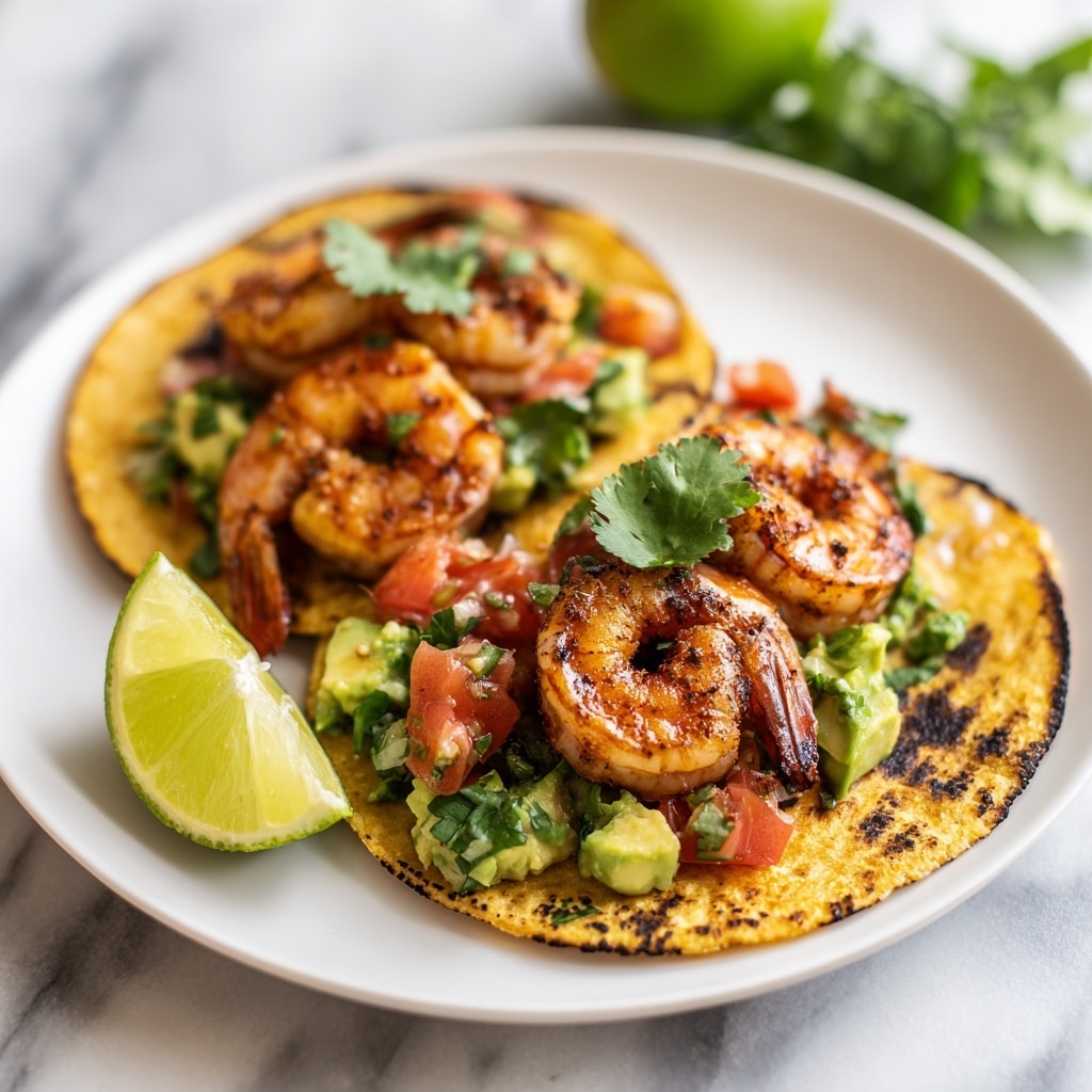 Grilled Shrimp Tacos with Avocado Salsa Recipe - Recipe Image