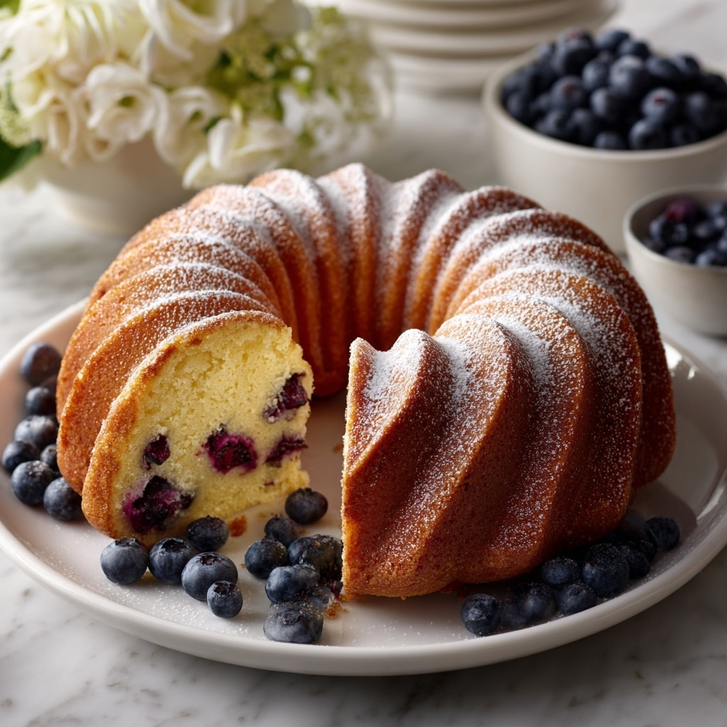 Blueberrylicious Sour Cream Bundt Cake Recipe - Recipe Image