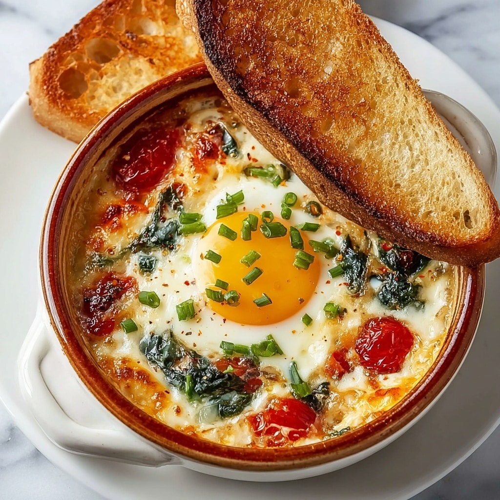 Baked Feta Eggs Breakfast Recipe