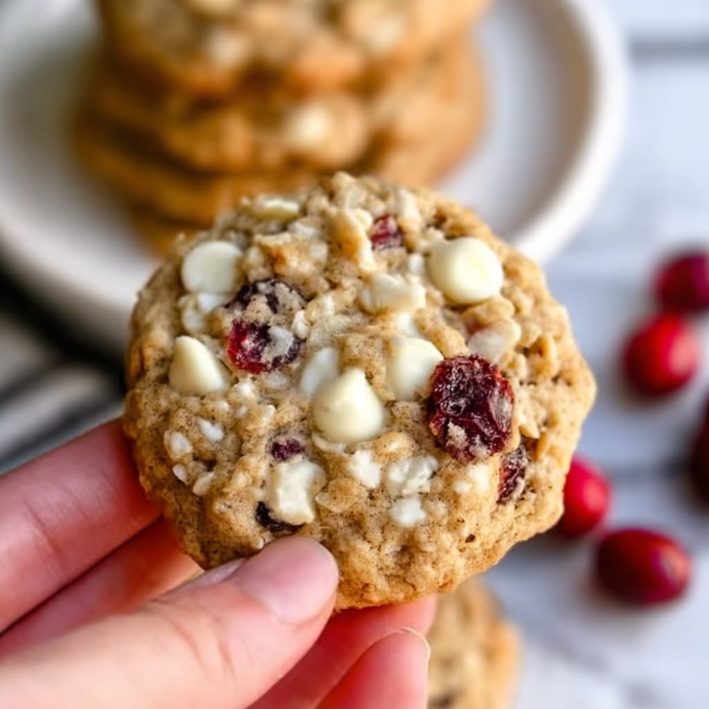 White Chocolate Oatmeal Cranberry Cookies Recipe - Recipe Image