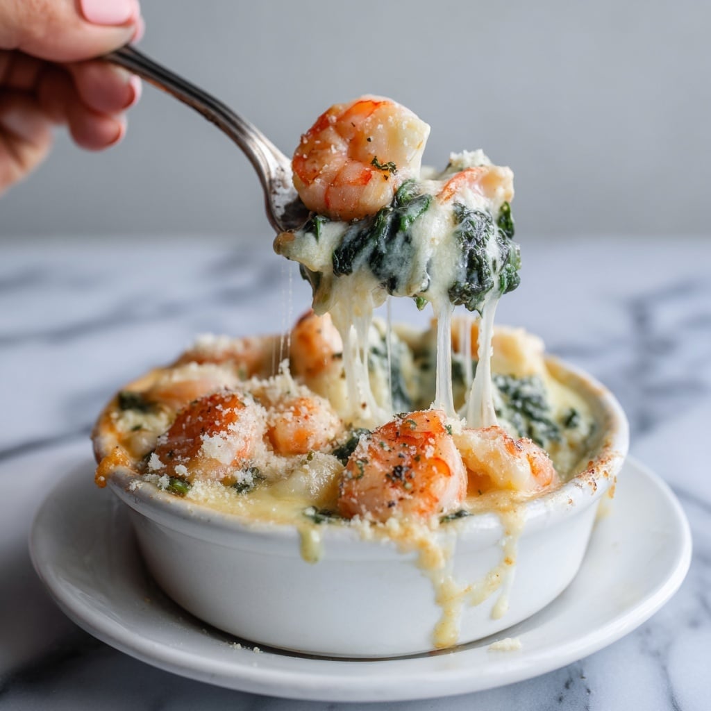 Cheesy Rich and Creamy Shrimp and Crab Spinach Dip Recipe - Recipe Image