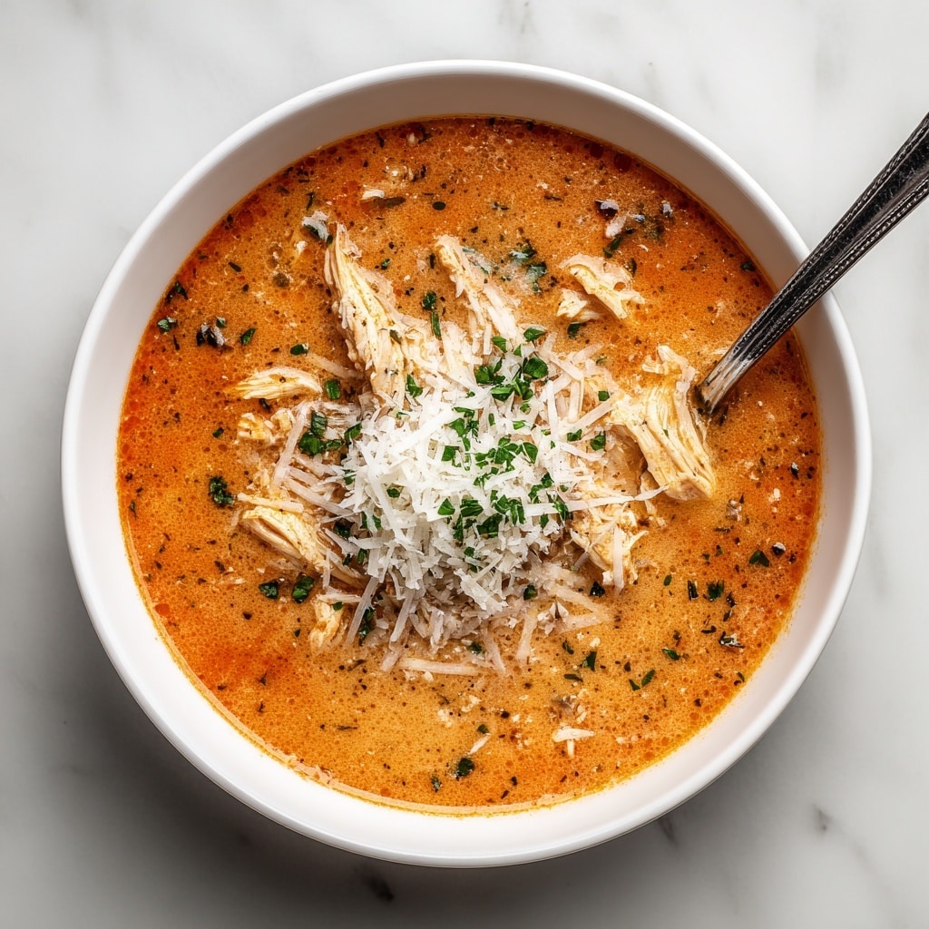 Crock Pot Creamy Chicken Parmesan Soup Recipe - Recipe Image