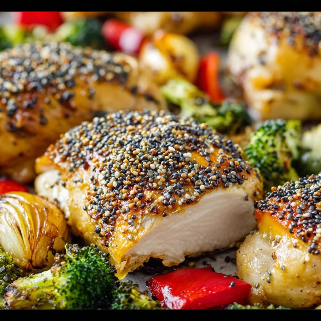 Bagel Chicken with Roasted Veggies Recipe