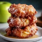 Baked Apple Fritters with Vanilla Yogurt and Apple Cider Glaze Recipe