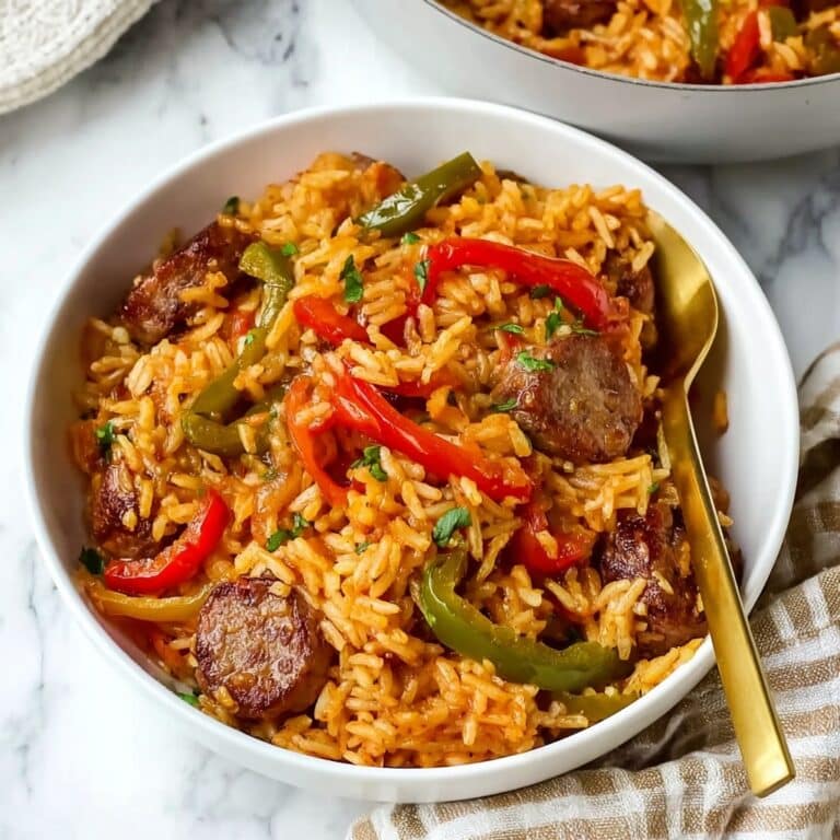 Smoked Sausage and Peppers with Rice Recipe