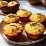 Cheddar Apple Cornbread Muffins with Maple Sage Butter Recipe