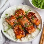 Honey Garlic Salmon Bites Recipe