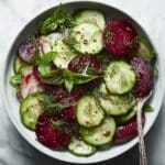 Crisp Cucumber and Beetroot Salad with Herb Dressing Recipe