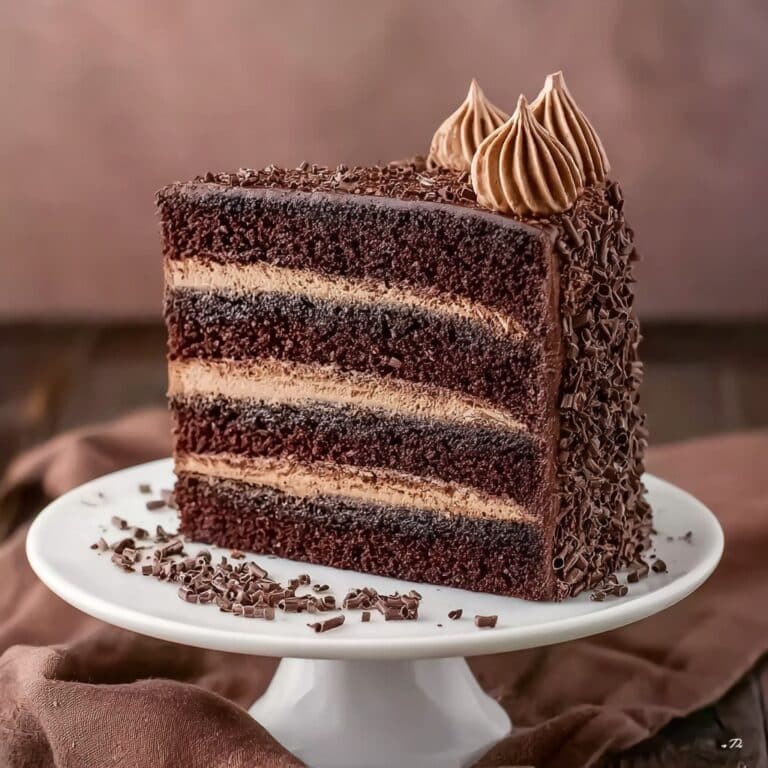 Decadent Chocolate Cake with Rich Chocolate Buttercream and Elegant Decorations Recipe