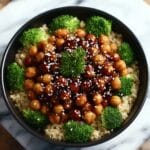 Sticky Sesame Chickpeas & Broccoli Recipe