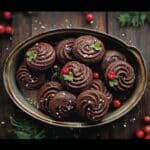Piped Chocolate Butter Cookies Recipe