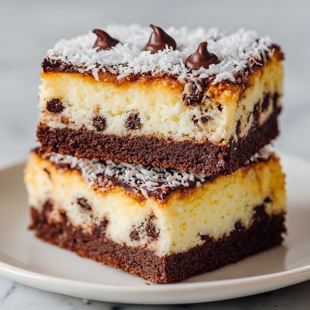 Coconut Toffee Chocolate Chip Cookie Bars Recipe - Recipe Image