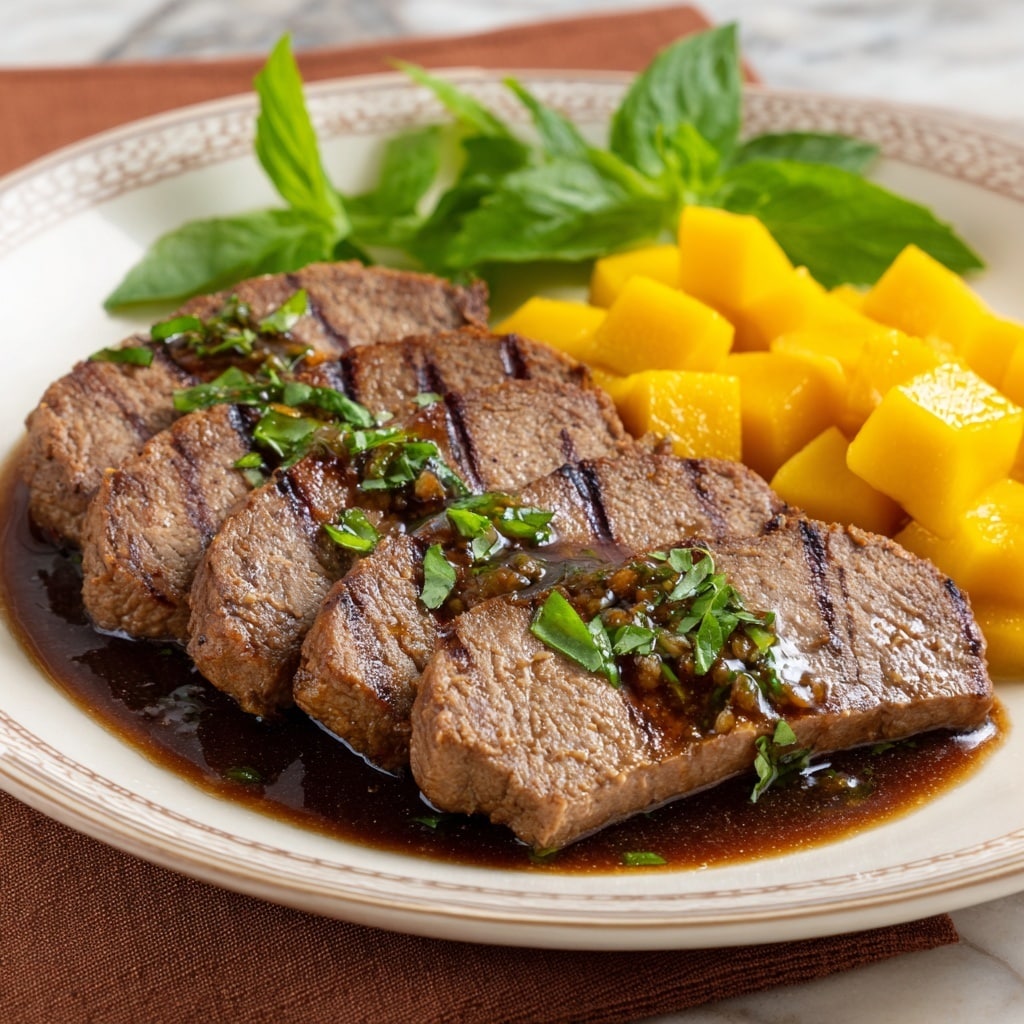 Grilled Tuna Steaks with Mango Chutney Recipe - Recipe Image