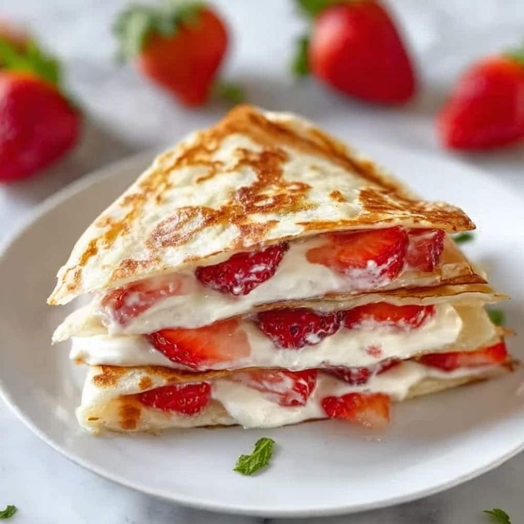 Decadent Strawberry Cheesecake Quesadillas Recipe - Recipe Image
