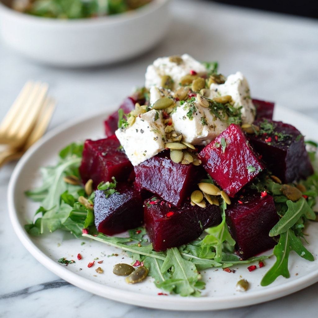 Beet Salad with Goat Cheese, Walnuts, and Balsamic Dressing Recipe - Recipe Image