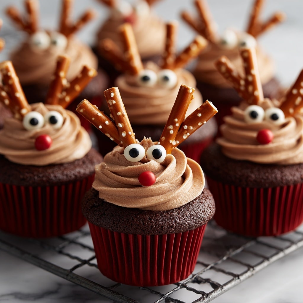 Easy Reindeer Cupcakes Recipe - Recipe Image