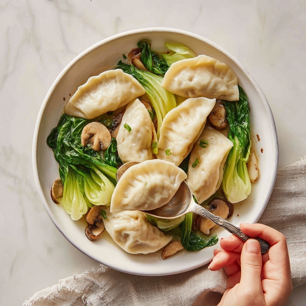 Dumpling and Bok Choy Soup Recipe - Recipe Image