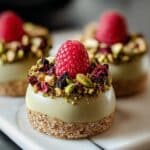 Pistachio & Raspberry Cheesecake Domes Recipe