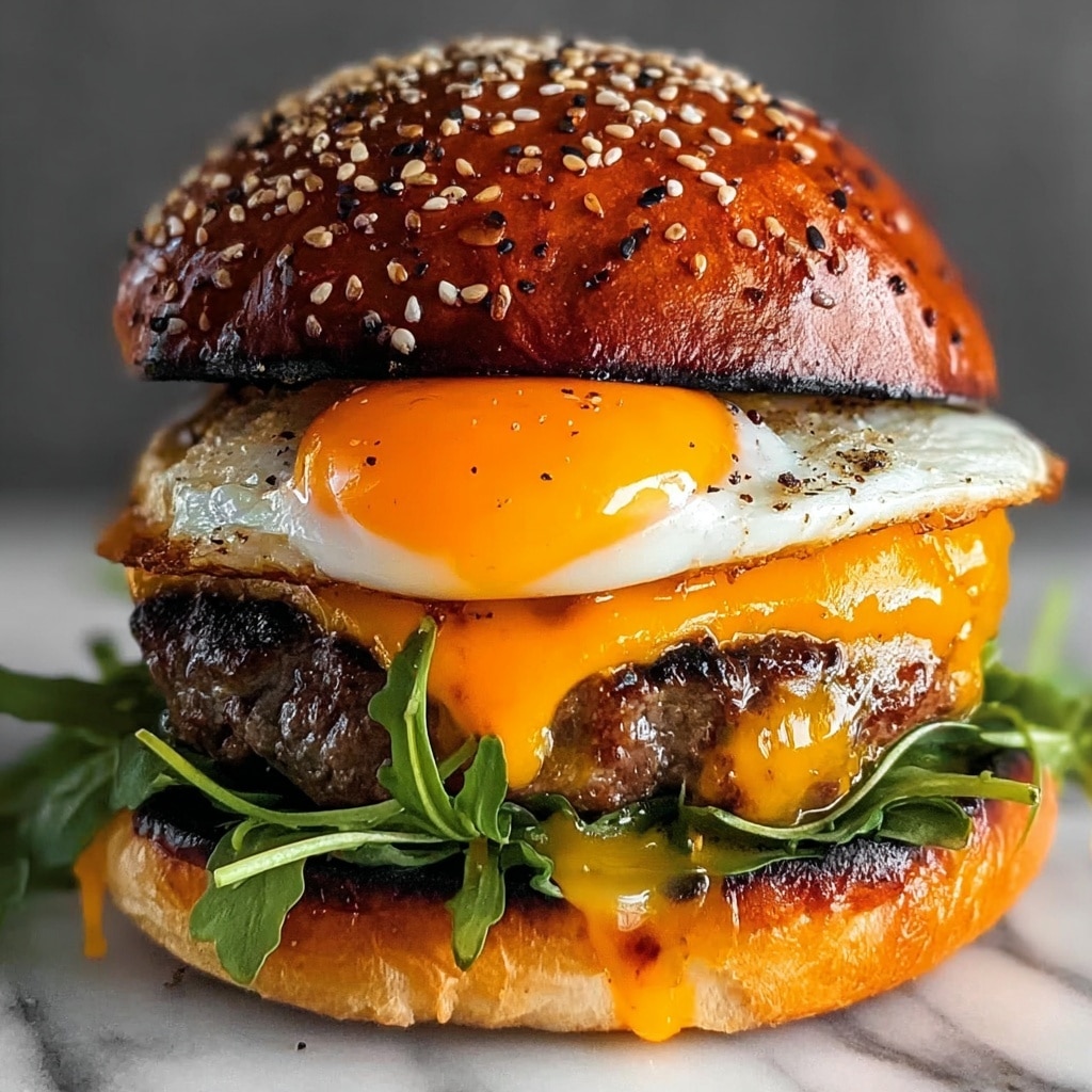 Burger with Fried Egg and Special Sauce Recipe