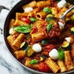 Rigatoni with Sausage, Cherry Tomatoes, and Zucchini Recipe