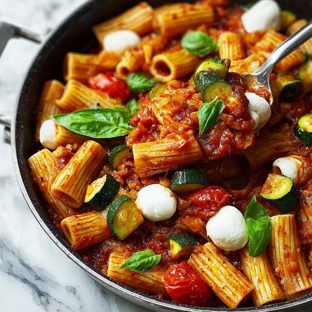 Rigatoni with Sausage, Cherry Tomatoes, and Zucchini Recipe