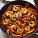 Shrimp Fajitas with Cajun Seasoning and Cilantro Recipe