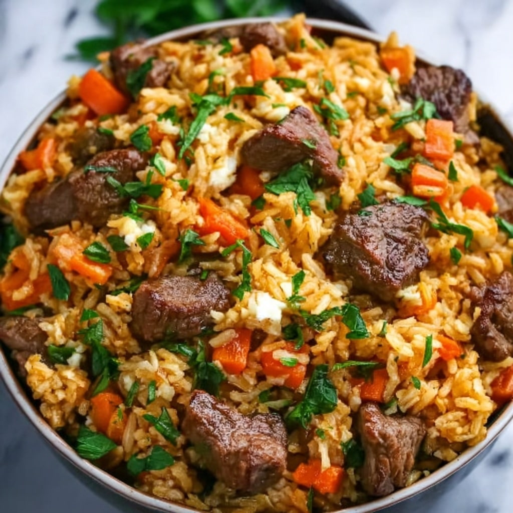 Steak & Queso Rice: A Tex-Mex Fiesta at Home Recipe 5 Steak & Queso Rice: A Tex-Mex Fiesta at Home Recipe - Recipe Image