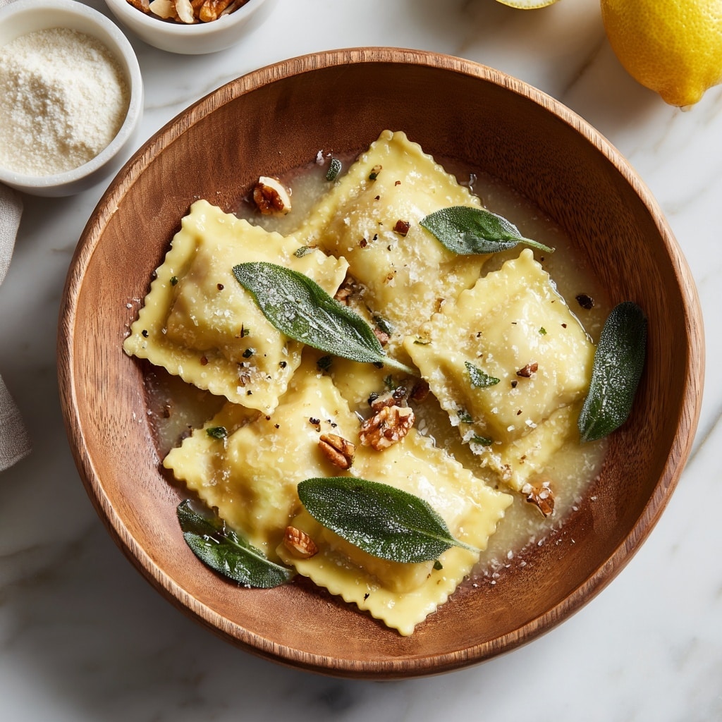 Vegan Lemon Ricotta Ravioli Recipe - Recipe Image