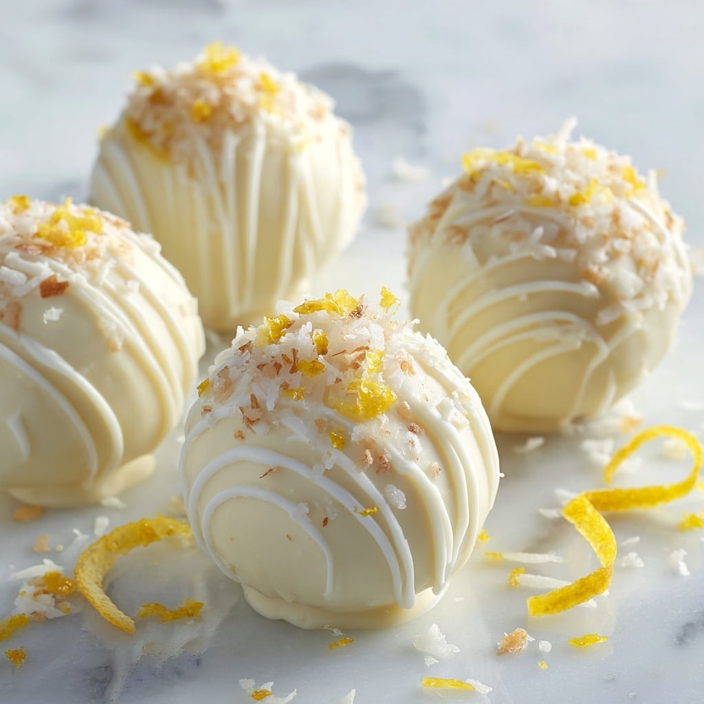 White Chocolate Lemon Truffles Recipe - Recipe Image