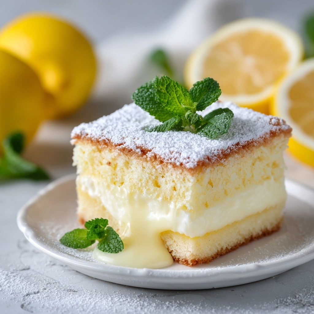 Lemon Custard Cake: A Delicious & Easy Recipe - Recipe Image