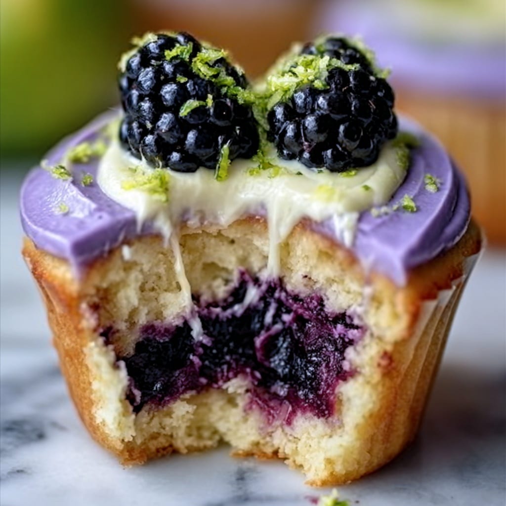 Blueberry Lime Cheesecake Cupcakes Recipe - Recipe Image
