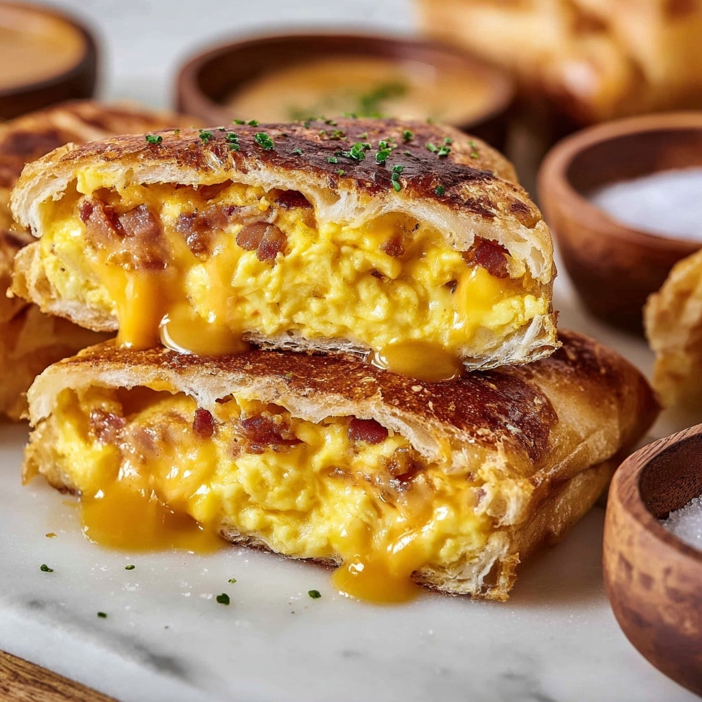 Stuffed Breakfast Pretzel Rolls Recipe - Recipe Image