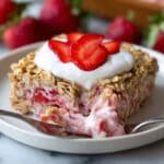 Strawberry Rhubarb Baked Oatmeal Recipe