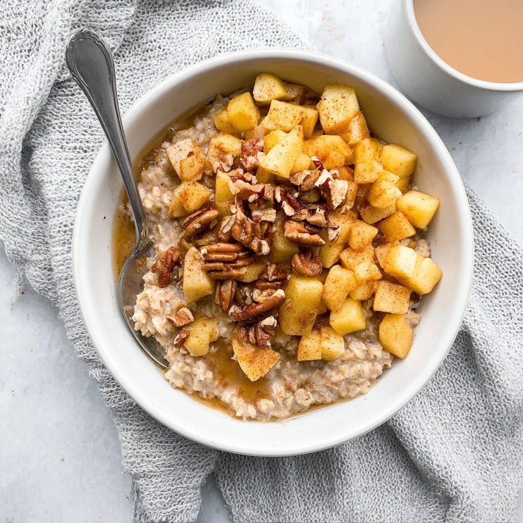 Apple Cinnamon Oatmeal Porridge Recipe - Recipe Image