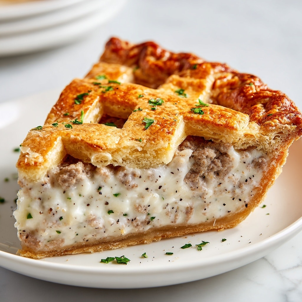Sausage Gravy Biscuit Pie Recipe - Recipe Image