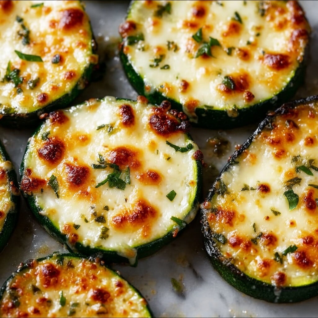 Cheesy Garlic Zucchini Steaks Recipe