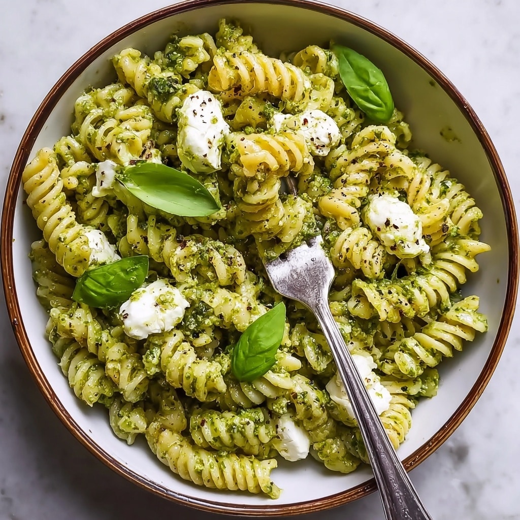 One Pot Melty Burrata Lemon Pesto Pasta Recipe