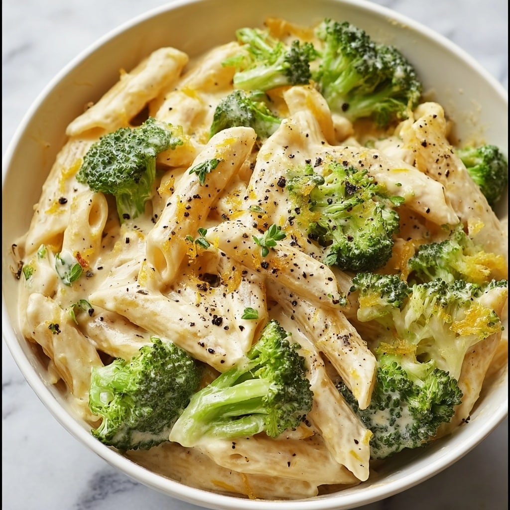 Creamy & Cheesy Broccoli Pasta Recipe - Recipe Image