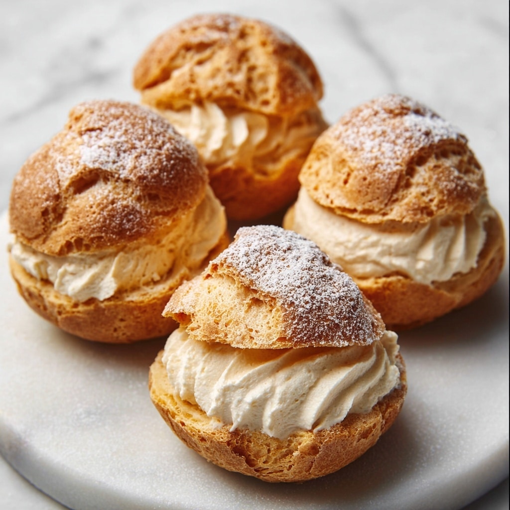 Choux Pastry with Milk Tea Cream Recipe - Recipe Image