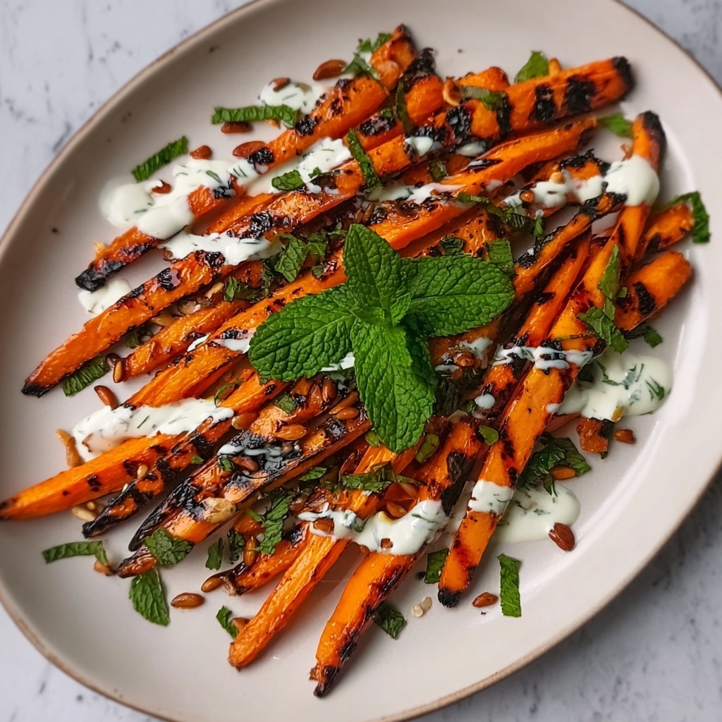 Roasted Carrots with Mint & Tahini Sauce Recipe