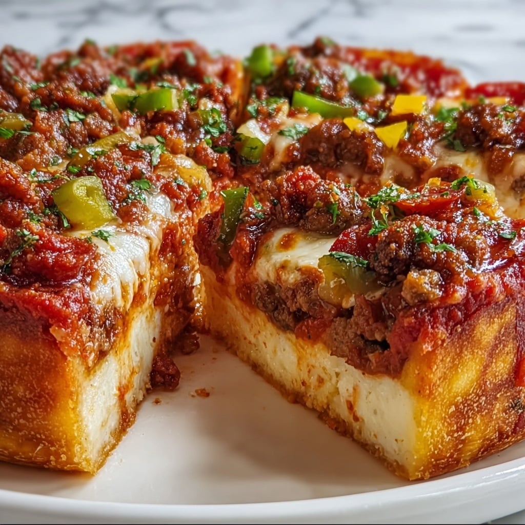 Deep-Dish Sausage and Vegetables Pizza Pie Recipe