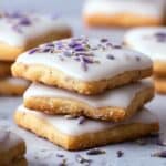 Iced Lemon Lavender Shortbread Cookies Recipe