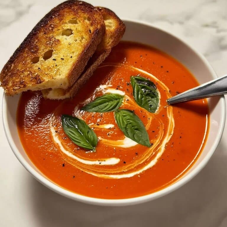 Creamy Roasted Tomato Basil Soup Recipe