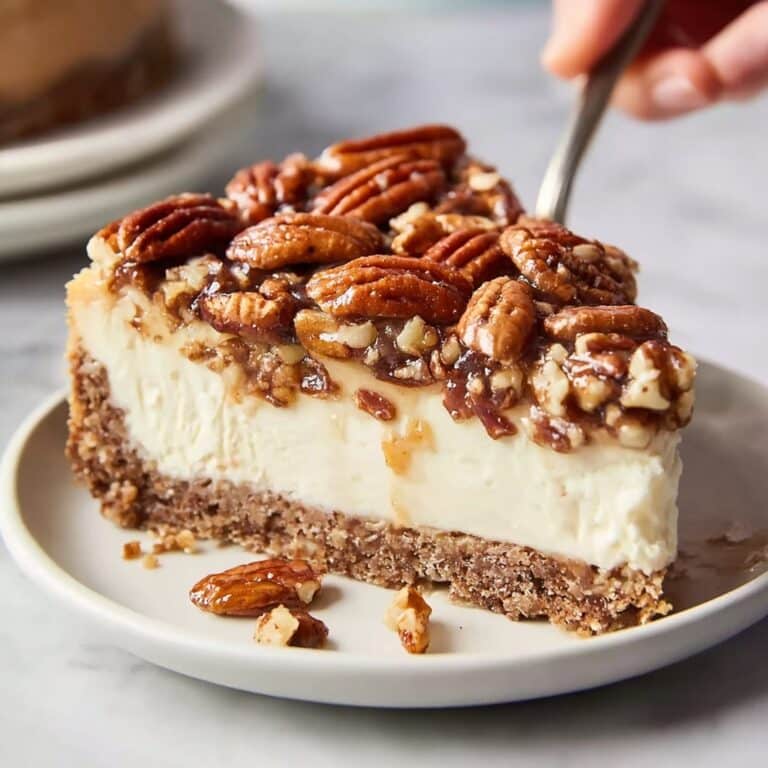 No-Bake Keto Pecan Pie Cheesecake Recipe