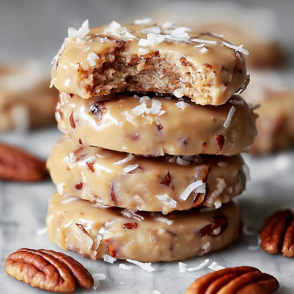 No-Bake Coconut Pecan Praline Cookies Recipe 6 No-Bake Coconut Pecan Praline Cookies Recipe - Recipe Image