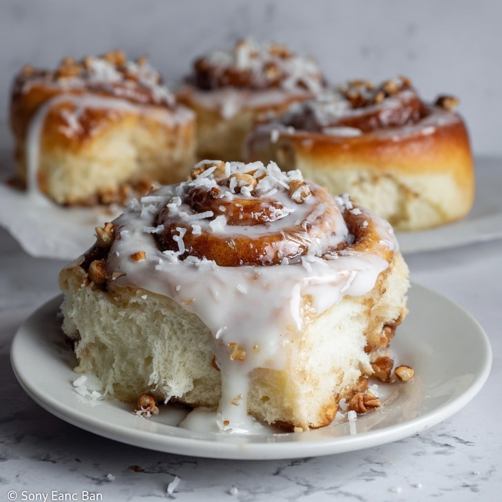 Breakfast Sweet Rolls with Coconut and Toffee Recipe 6 Breakfast Sweet Rolls with Coconut and Toffee Recipe - Recipe Image