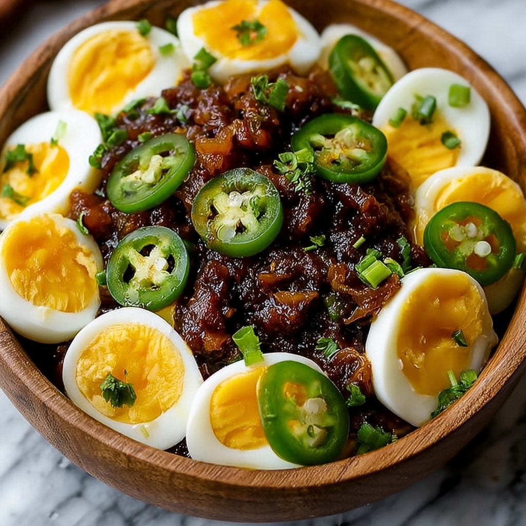 Pickled Eggs, Sausage, and Jalapeños Recipe